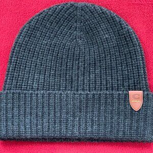 Black Coach Rib Knit Hat